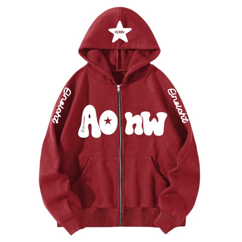 Muški zip-hoodie kardigan od pamuka 81–90%, fleece podstava, trodimenzionalni džepovi