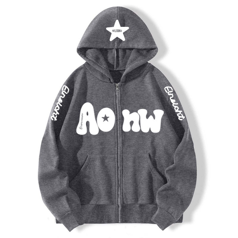Muški zip-hoodie kardigan od pamuka 81–90%, fleece podstava, trodimenzionalni džepovi
