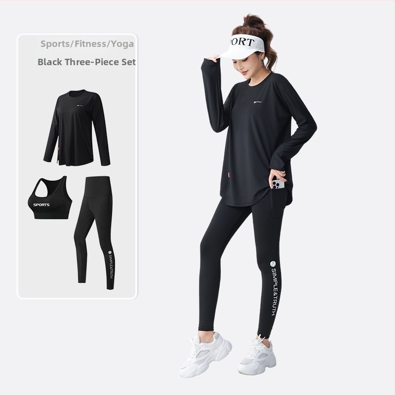 Zolandi fitnesa joga krekls ar garām piedurknēm, brīvs piegriezums, poliestera ar spandeksa audums, garums 70 cm