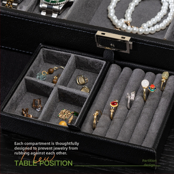 BLUETIDE Nahast kellade hoiukarp mitme sahtliga, kartonpakend, spetsifikatsioon 01