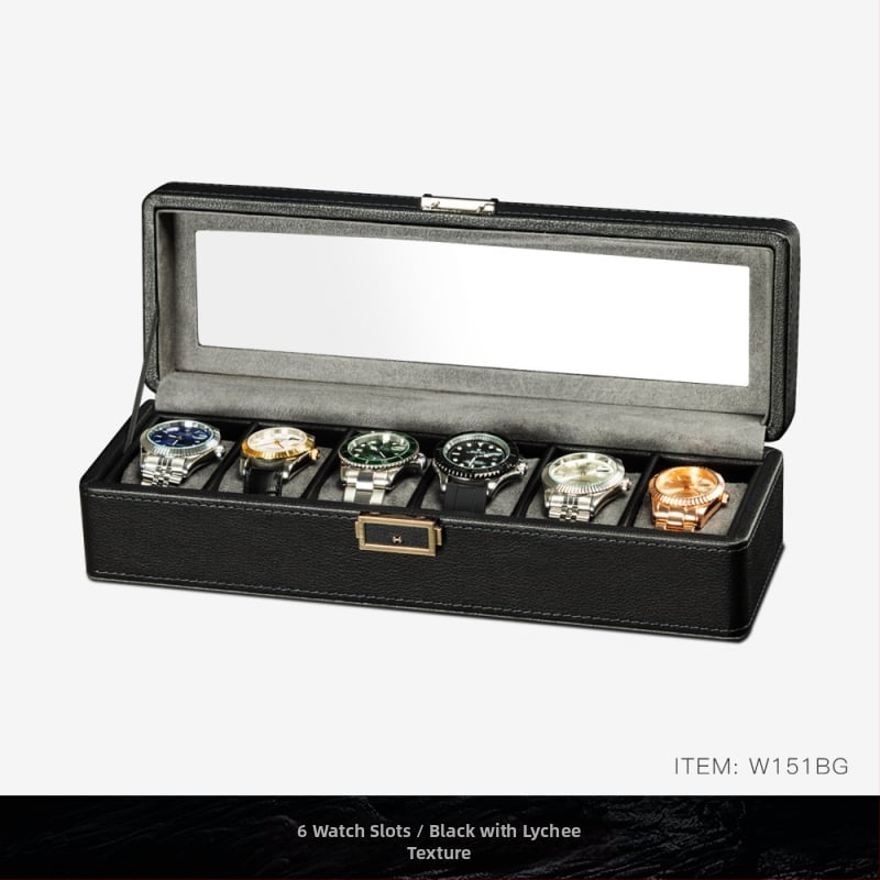 BLUETIDE Nahast kellade hoiukarp mitme sahtliga, kartonpakend, spetsifikatsioon 01