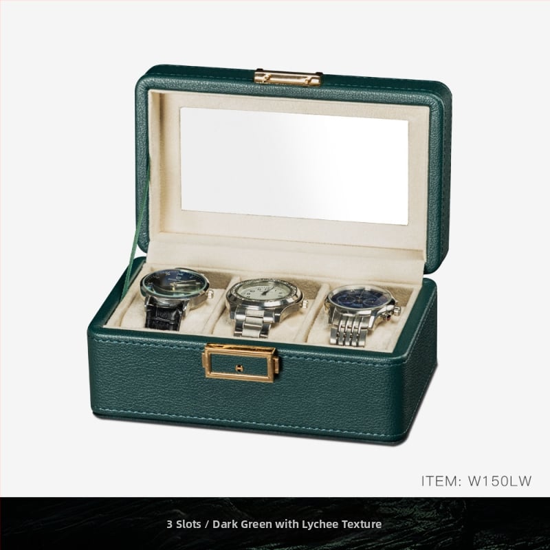 BLUETIDE Nahast kellade hoiukarp mitme sahtliga, kartonpakend, spetsifikatsioon 01