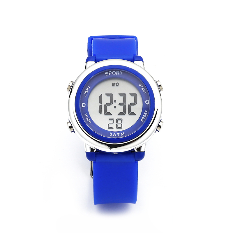 Laste elektriline käekell helendava digitaalse näidiga, elektronsed liikumine (6309), ümmargune ABS-korpus, TPU rihm