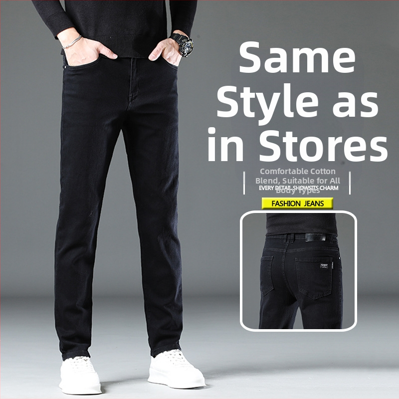 Woodpecker Jeans Slim Straight, căptușite cu catifea, îngroșate, talie medie, fermoar