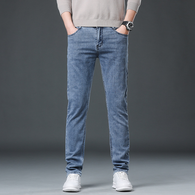 Woodpecker Jeans Slim Straight, căptușite cu catifea, îngroșate, talie medie, fermoar