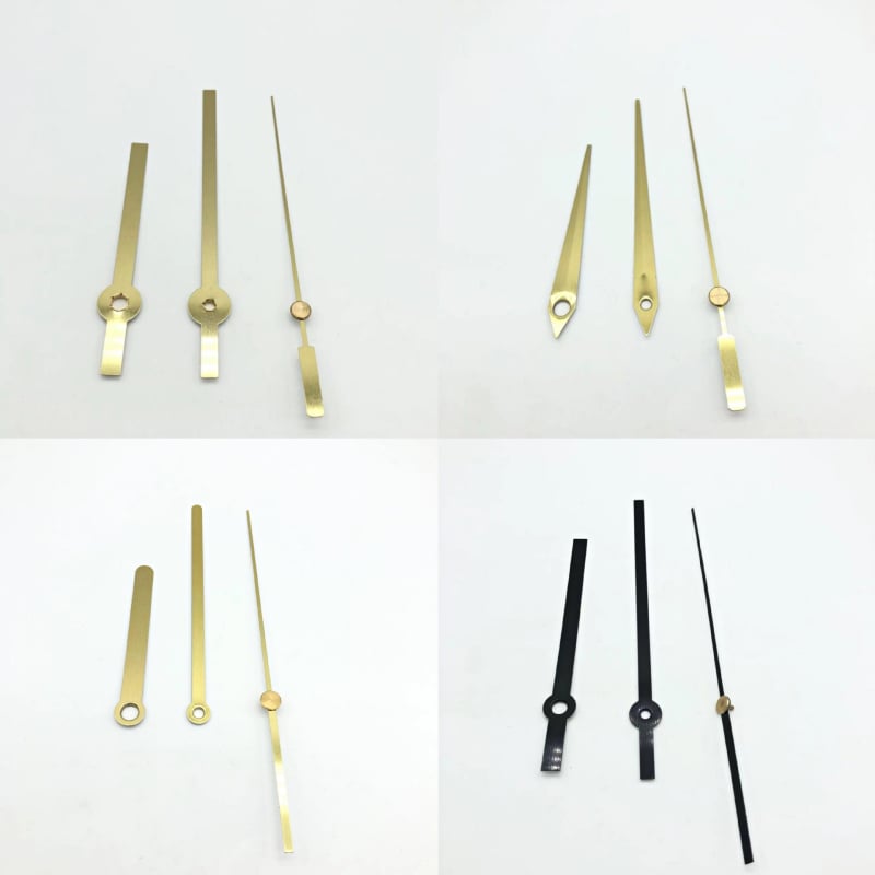 Kvarcinis laikrodžio mechanizmas su metalo korpusu ir laikrodžio rankomis • Prekės ženklas: Clock hand • Mechanizmas: kvarcinis • Pakuotė: 500 vnt.