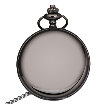 Boshia джобен часовник с лазерно гравирано лого, лъскав двустранен ретро флип корпус, кварцов механизъм SL68