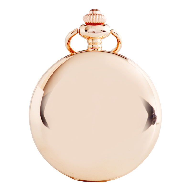 Boshia джобен часовник с лазерно гравирано лого, лъскав двустранен ретро флип корпус, кварцов механизъм SL68