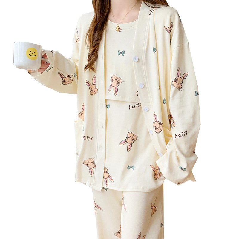 Σετ ρούχων για θηλασμό μετά τον τοκετό – με μακριά μανίκια, άνοιγμα θηλασμού, anime print, ύφασμα βισκόζη, 50–70% βισκόζη