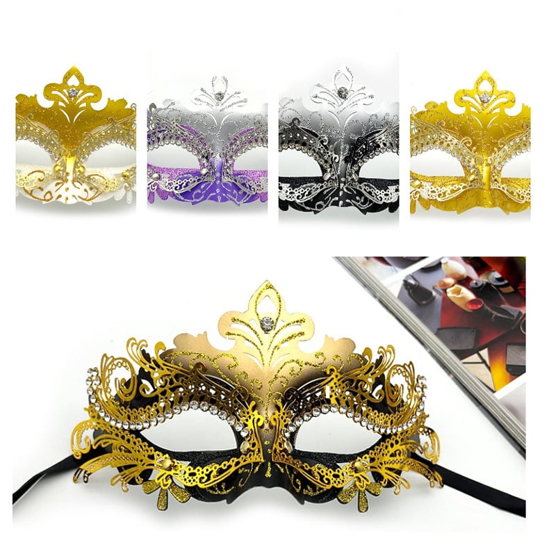 Kaukė maskeradui iš metalo ir plastiko, mielo stiliaus, DIY rekvizitas