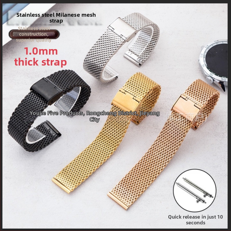 Nerđajući čelični Milanese mrežasti kaiš za sat s brzim otpuštanjem, kompatibilan s Apple Watch
