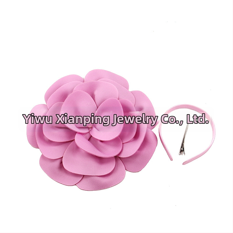 Veľký kvetinový doplnok do vlasov, ručne vyrábaný, moderný kvetinový štýl, materiál: air cotton, tvar: kvety, jednotlivé balenie