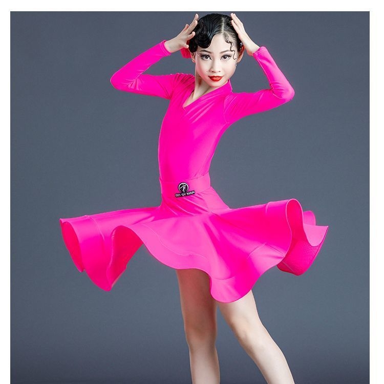 Tüdrukute Latina tantsuvõistluse kleit, kevad 2025, TR kangas, 80–90% polüester, hiina stiil, kirjanduslik retro