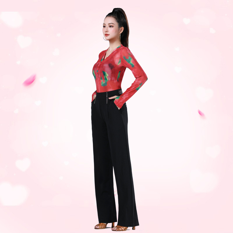 Top de dans pentru femei, țesătură din spandex, 85% spandex