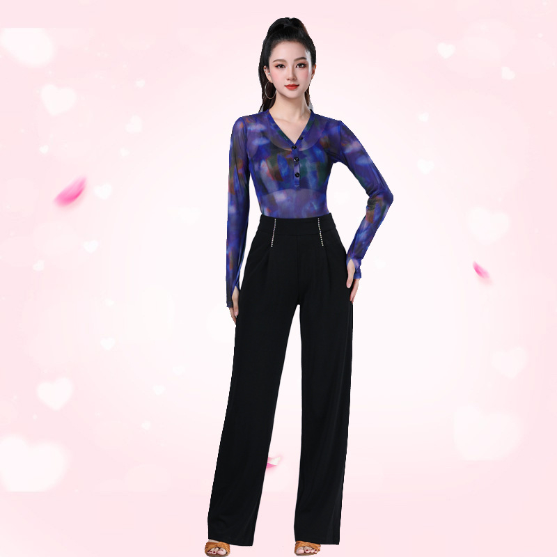 Top de dans pentru femei, țesătură din spandex, 85% spandex