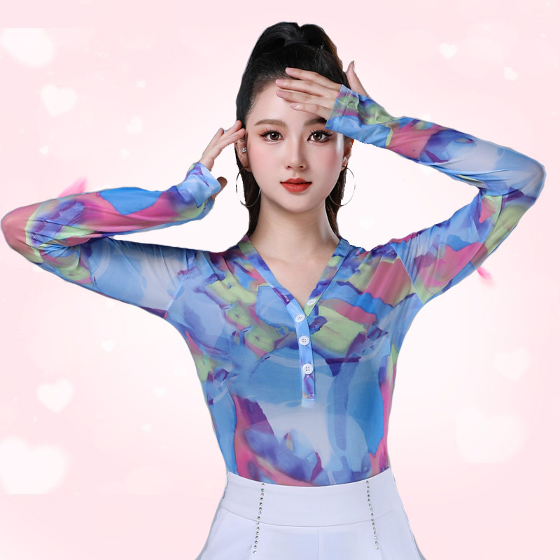 Top de dans pentru femei, țesătură din spandex, 85% spandex