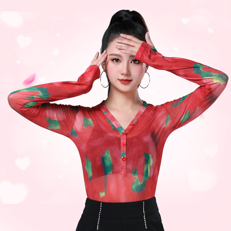 Top de dans pentru femei, țesătură din spandex, 85% spandex