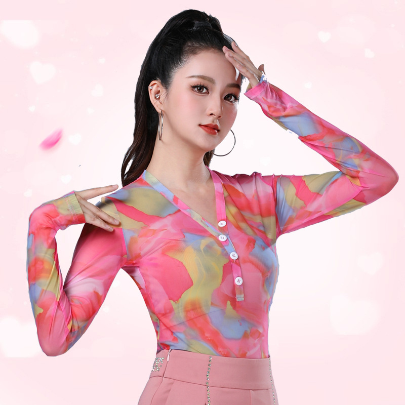 Top de dans pentru femei, țesătură din spandex, 85% spandex