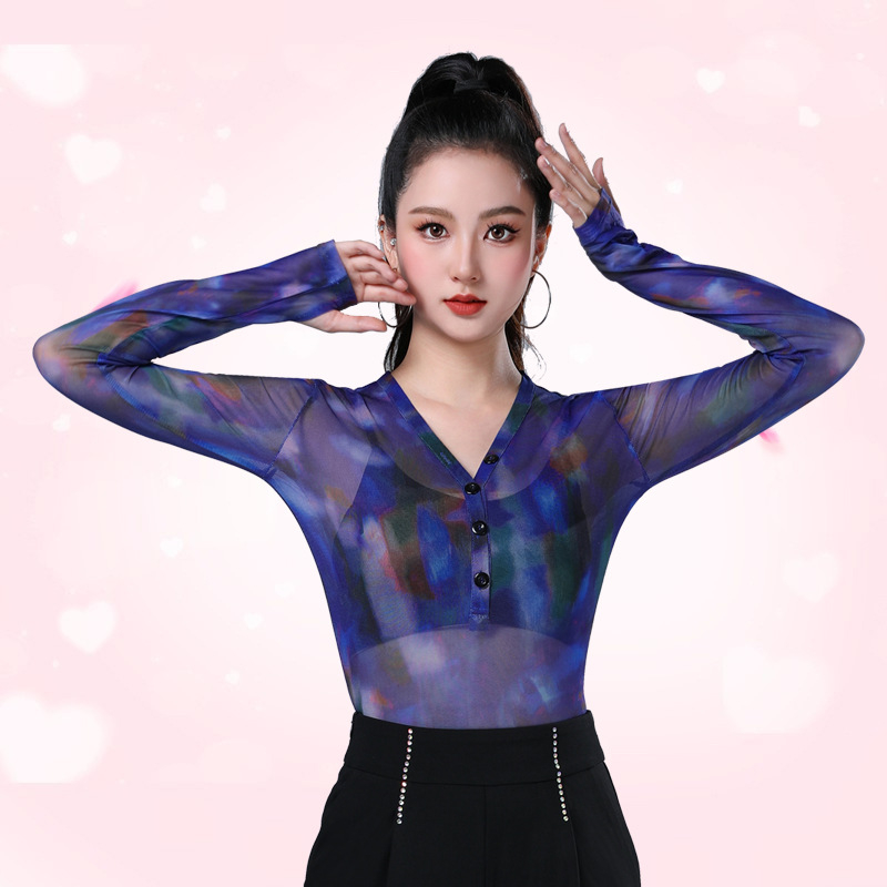 Top de dans pentru femei, țesătură din spandex, 85% spandex