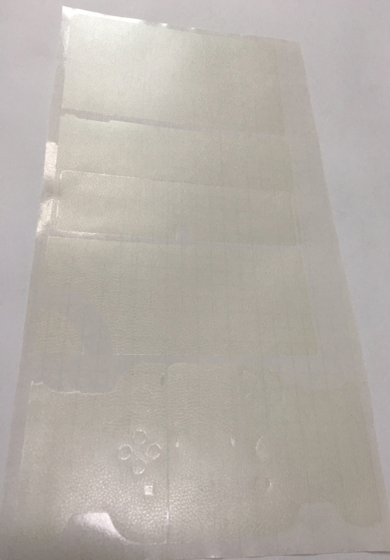 Permatomas korpuso apsauginis lipdukas 2DS/3DS, odos ir lychee tekstūra, storis 0.2 mm