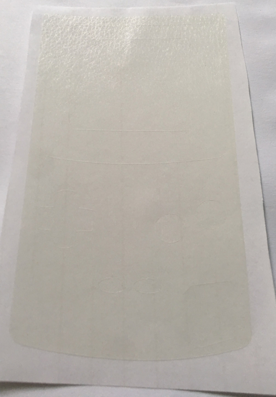 Permatomas korpuso apsauginis lipdukas 2DS/3DS, odos ir lychee tekstūra, storis 0.2 mm