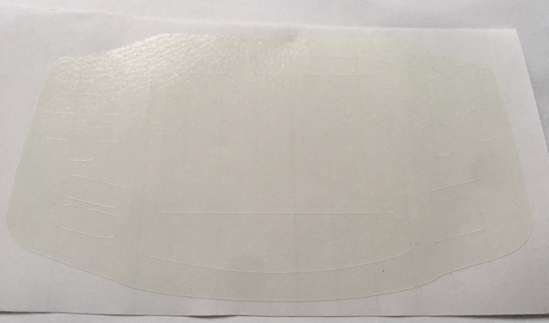 Permatomas korpuso apsauginis lipdukas 2DS/3DS, odos ir lychee tekstūra, storis 0.2 mm