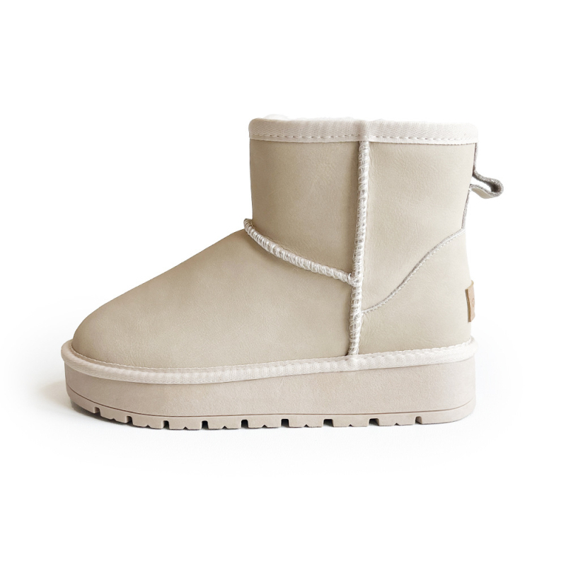 Ženske snježne čizme – vodootporne, protuklizne, gornji dio od teleće kože, vunena podstava, debela potplat