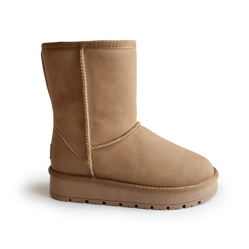 Ženske snježne čizme – vodootporne, protuklizne, gornji dio od teleće kože, vunena podstava, debela potplat