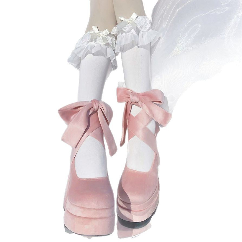 Naiste Mary Jane kingad ümmarguse ninaga, PU ülemine, eesmine rihm, paks kann >8 cm, kummitald