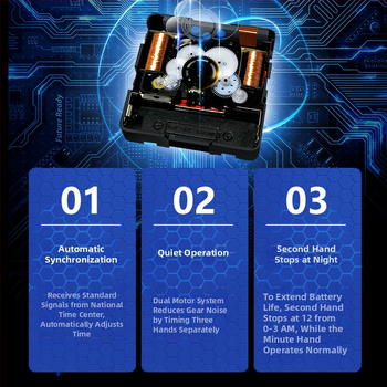 Laudkell analoogse näiduga, mehaaniline liikumine, töötab patareidega, karastatud klaasist dial, vaikne töö