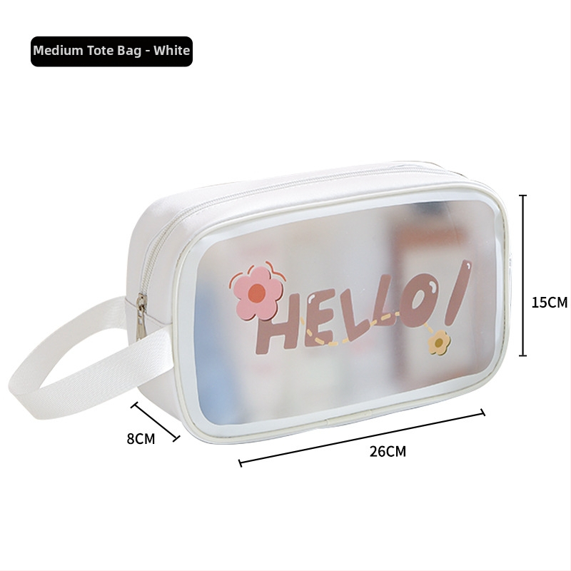 Kosmētikas soma – PVC+nylon materiāls, rokas soma formā, daudzfunkcionāla, piemērota ceļojumiem un kosmētikas glabāšanai