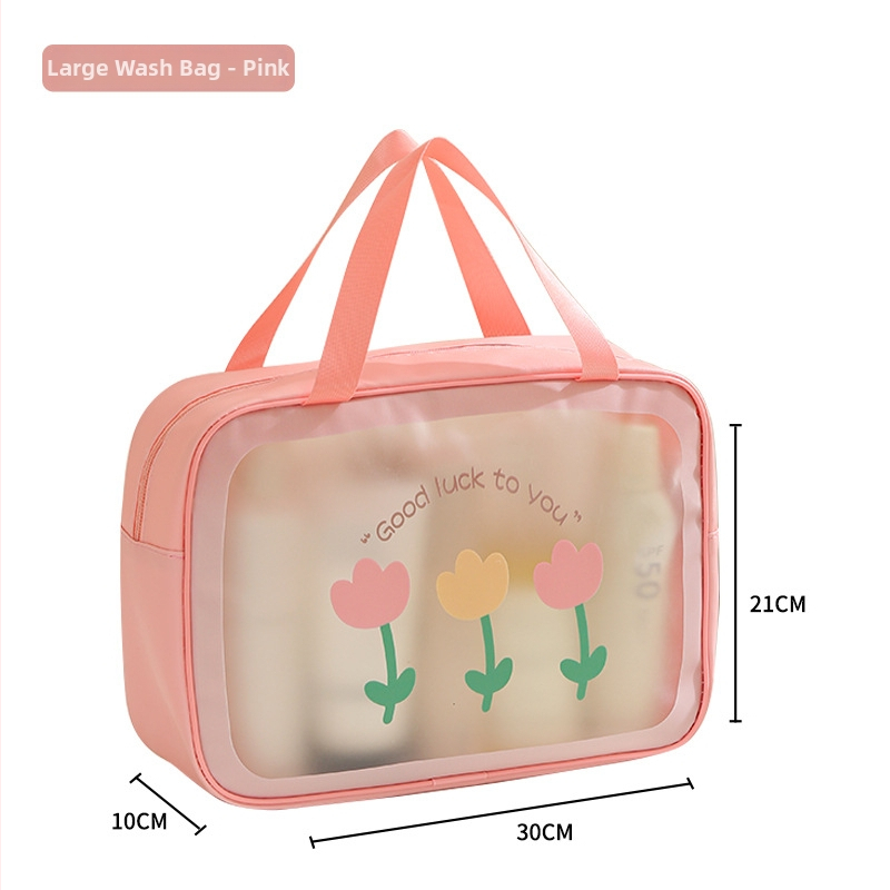 Kosmētikas soma – PVC+nylon materiāls, rokas soma formā, daudzfunkcionāla, piemērota ceļojumiem un kosmētikas glabāšanai