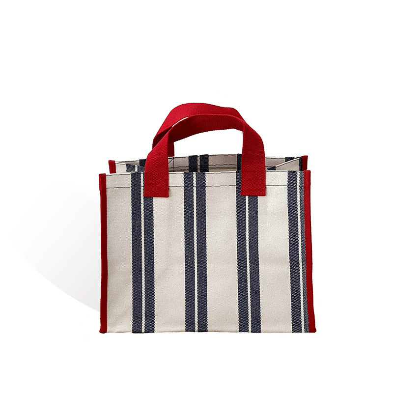 Kanvas tote kott, horisontaalne ruuduline kuju, avatud ülaosaga, sisemise telefoni tasku, kahe käepidemega