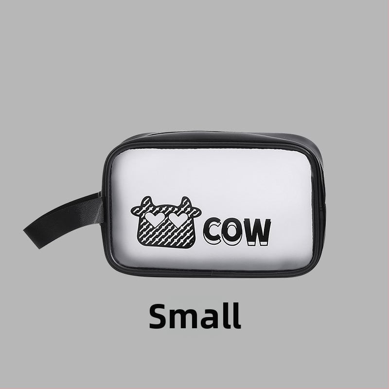 PVC прозрачна козметична чанта с голям капацитет, водоустойчива, аниме карикатура дизайн, урбанистичен стил