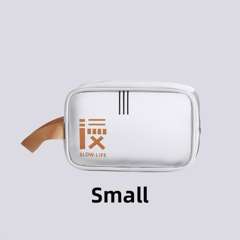 PVC прозрачна козметична чанта с голям капацитет, водоустойчива, аниме карикатура дизайн, урбанистичен стил