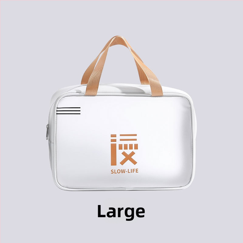 PVC прозрачна козметична чанта с голям капацитет, водоустойчива, аниме карикатура дизайн, урбанистичен стил