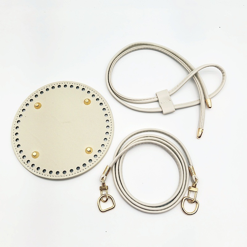 DIY ručno pleteni bucket bag set: PU materijal, tri dijela s dnom i šnurnom naramenicom Kazan