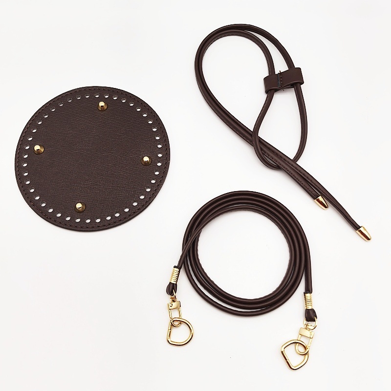 DIY ručno pleteni bucket bag set: PU materijal, tri dijela s dnom i šnurnom naramenicom Kazan