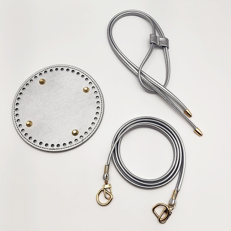 DIY ručno pleteni bucket bag set: PU materijal, tri dijela s dnom i šnurnom naramenicom Kazan