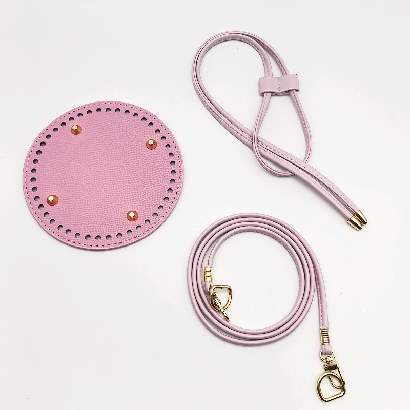 DIY ručno pleteni bucket bag set: PU materijal, tri dijela s dnom i šnurnom naramenicom Kazan