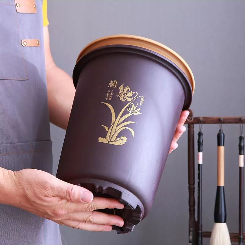 Ghiveci de flori din plastic, turnare prin injecție, stil simplu, respirabil, durabil, rezistent la coroziune, potrivit pentru birou sau casă