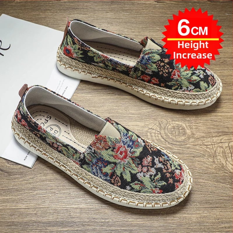 Meeste kanvas Slip-On jalanõud, hingavad, libisemiskindel talla, pealne kanvas, kummist talla, suvi