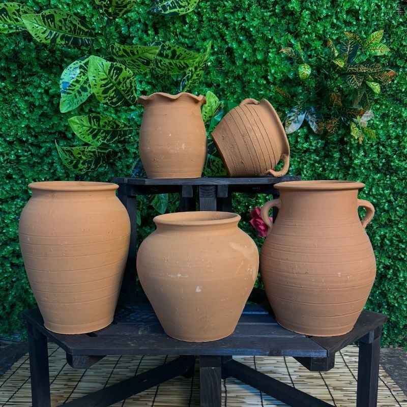 Šaknų kontrolės konteineris - molinis grindinis vazonas, kaimiško stiliaus, HP3RYzmy