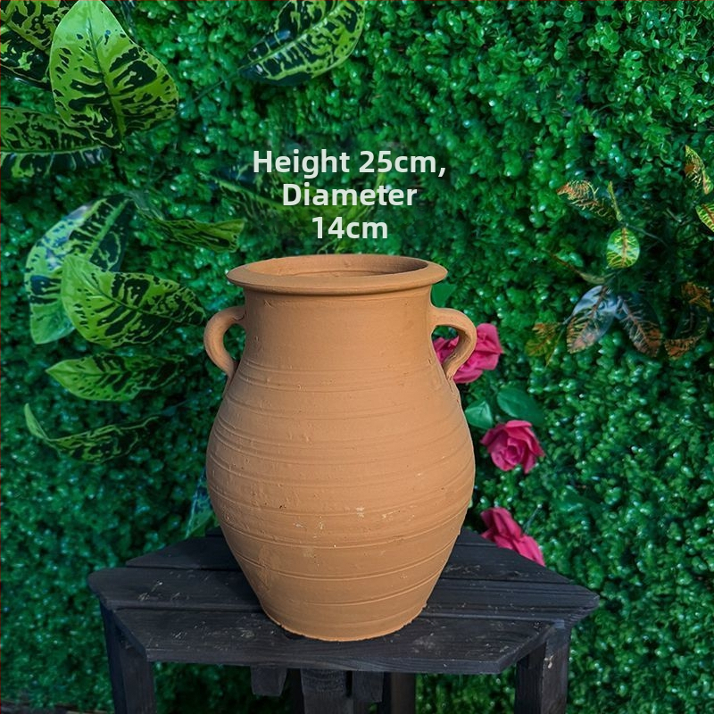 Šaknų kontrolės konteineris - molinis grindinis vazonas, kaimiško stiliaus, HP3RYzmy