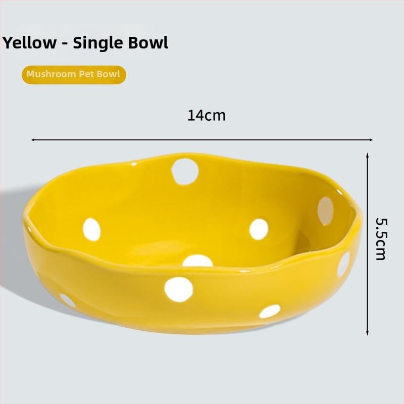 Κεραμικό μπολ για γάτες για φαγητό και νερό, με ανυψωμένη βάση για σταθερότητα και κεκλιμένο χείλος για άνεση — σετ 2 τεμάχια