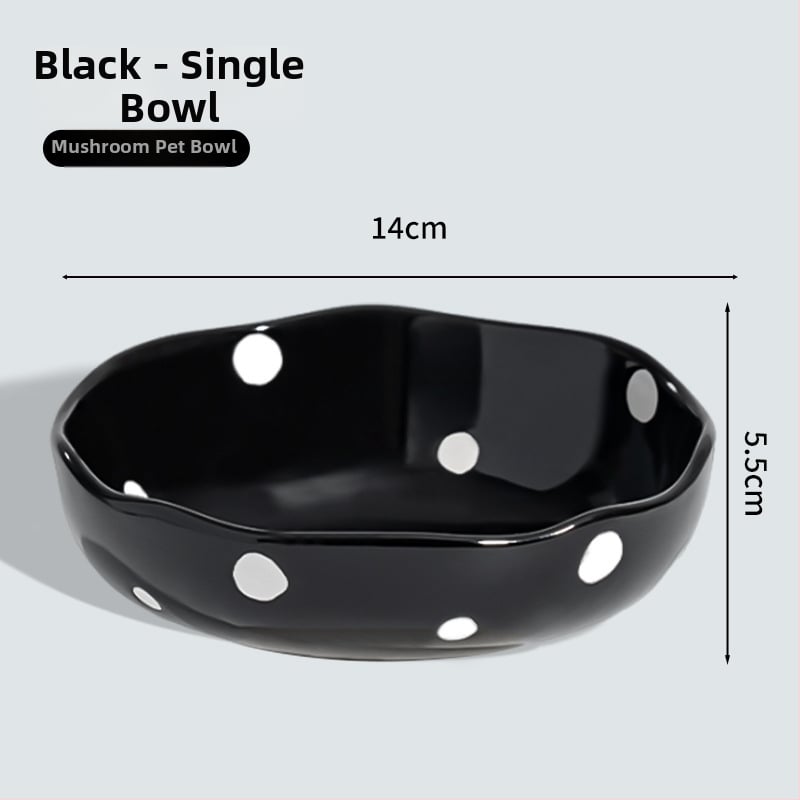 Κεραμικό μπολ για γάτες για φαγητό και νερό, με ανυψωμένη βάση για σταθερότητα και κεκλιμένο χείλος για άνεση — σετ 2 τεμάχια