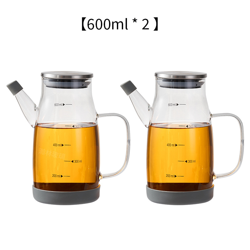 Aliejaus indas iš karščiui atsparaus borosilikatinio stiklo, nepralaidus virtuvės aliejaus buteliukas