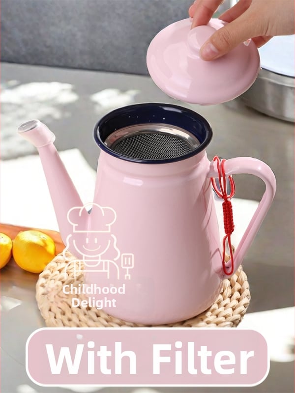 Бутилка за масло с метално тяло, японски стил, автоматично отваряне и затваряне