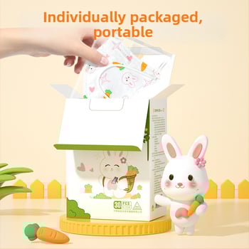 Bērnu medicīniskā ķirurģiskā maska, 3D dizains, materiāls: neausts audums + meltblown, vienreizējai lietošanai, iepakojums 30 gab., karikatūru stils