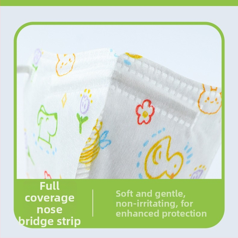 Detská medicínska chirurgická maska, 3D dizajn, materiál: netkaná textília + meltblown, jednorazová, balenie 30 ks, karikatúrny štýl